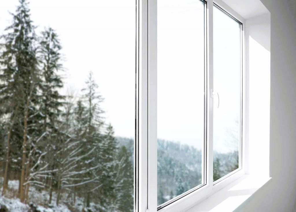 winter outside the window